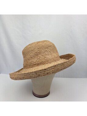 Lady Hagen Straw Sun Hat With Wide Brim Natural Lightweight Summer Style